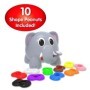 Joc educativ Elefant care te invata formele si culorile